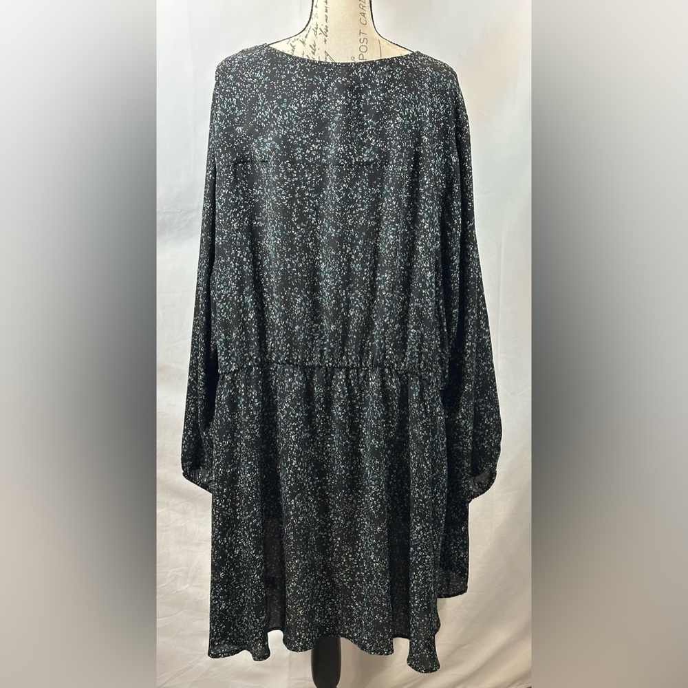 Lane Bryant Black and Blue Midi Dress - Picture 4 of 13
